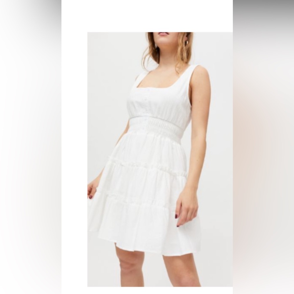 Urban Outfitters Cream Sleeveless Dress